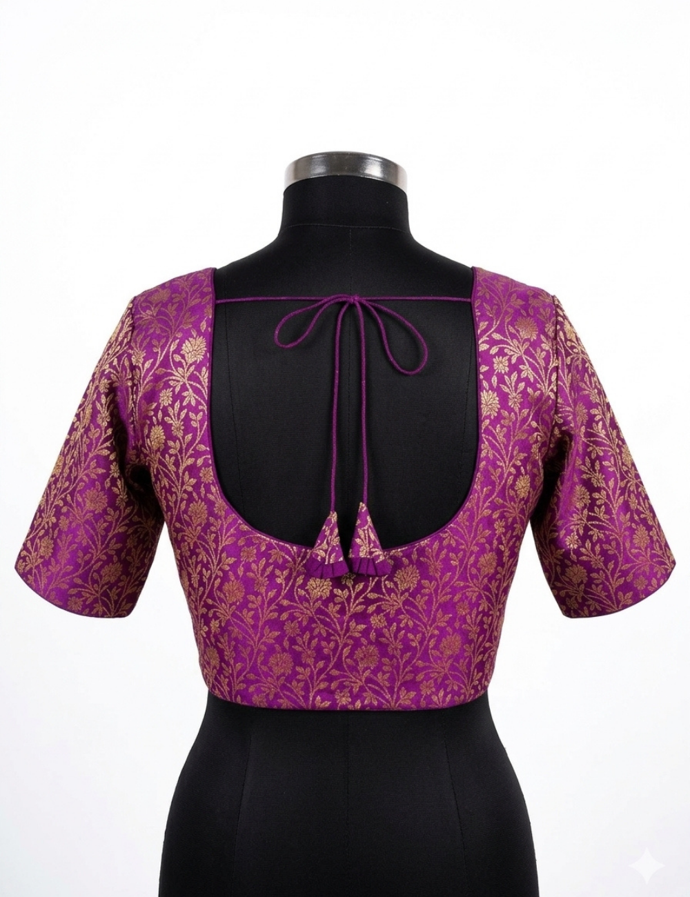 Plus size rani pink brocade blouse